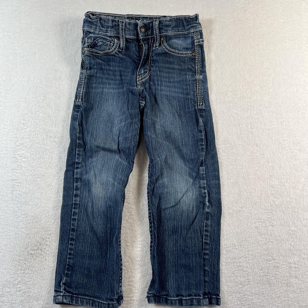 Cody James Jeans Boys 5 Blue Denim Straight Leg Adjustable Waist Western Kids